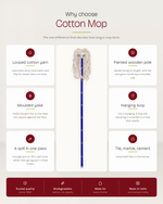 Mufasa Floor Mop – Long Handle Wet Floor Cleaning Mop for Home